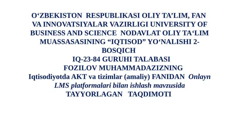 Onlayn LMS Platformalari
