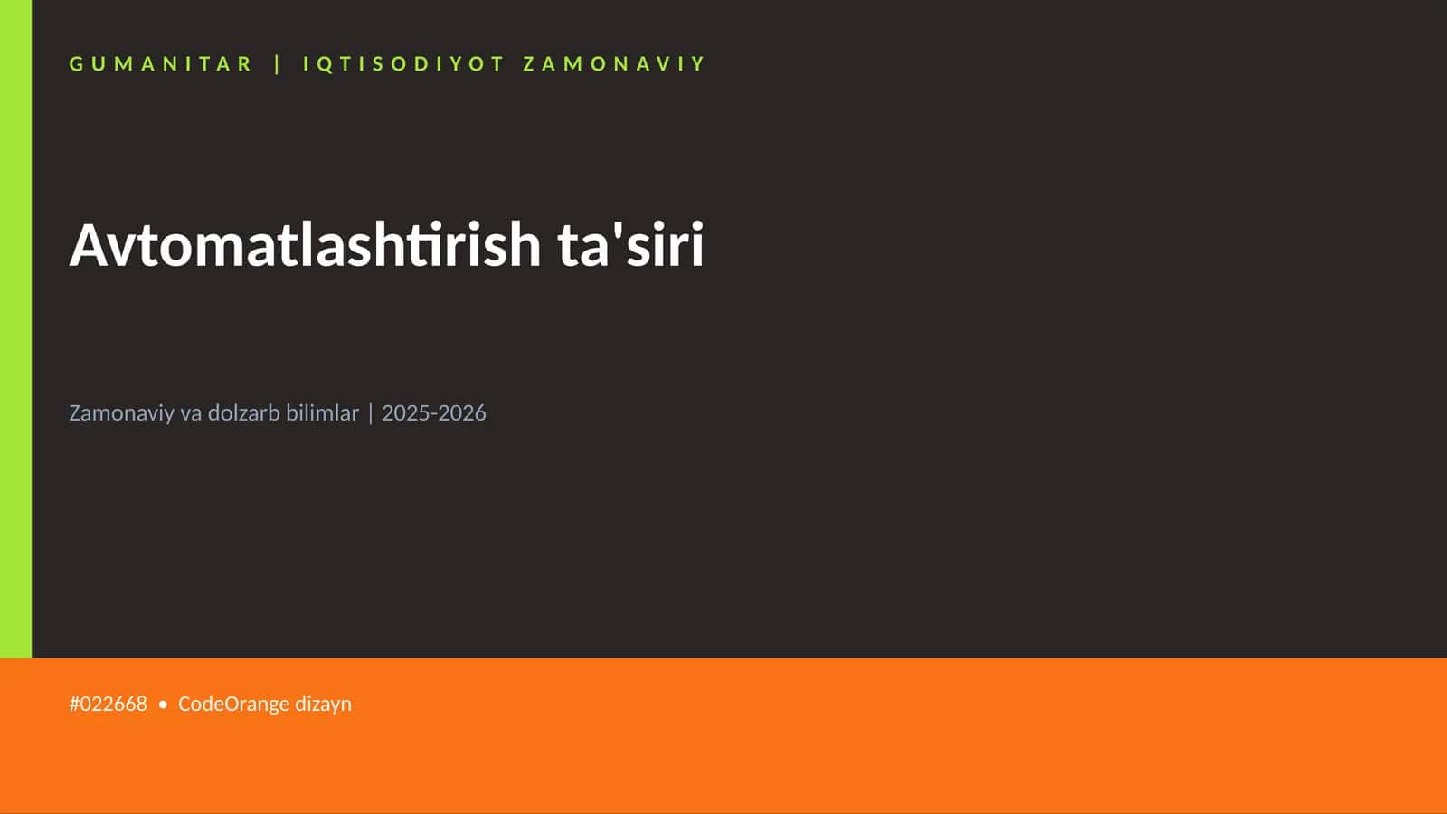 Avtomatlashtirish ta'siri