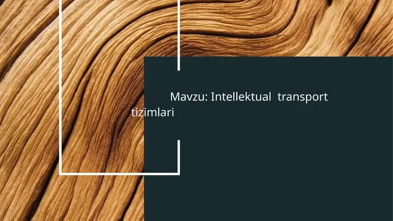 Intellektual  transport tizimlari