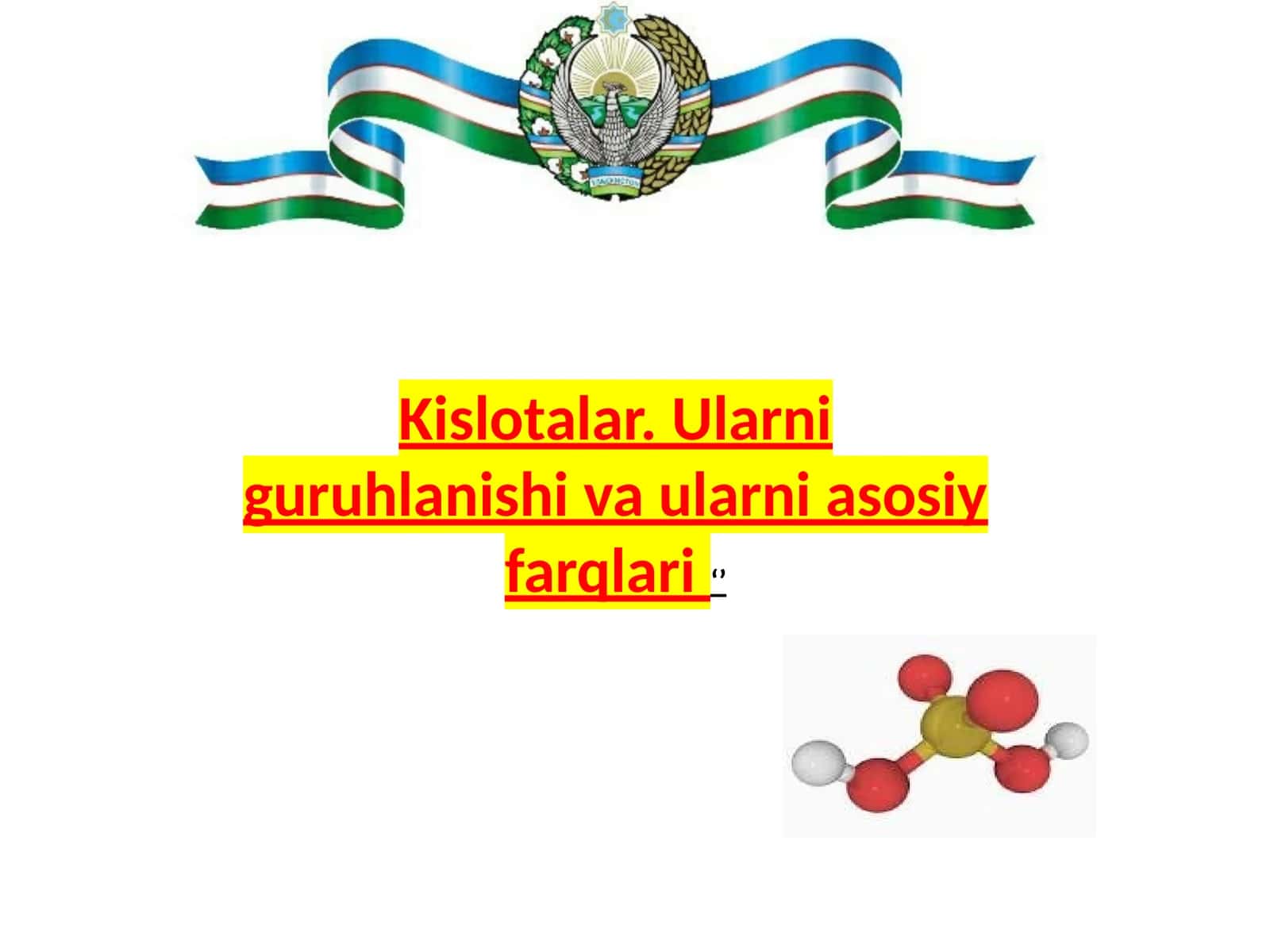 Kislotalar. Ularni guruhlanishi va ularni asosiy farqlari‘’