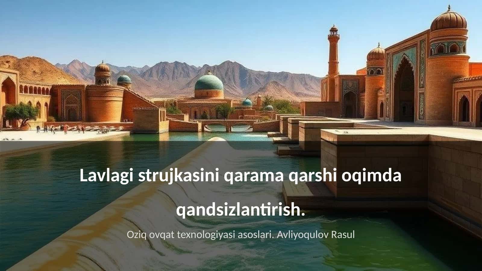 Lavlagi strujkasini qarama qarshi oqimda qandsizlantirish