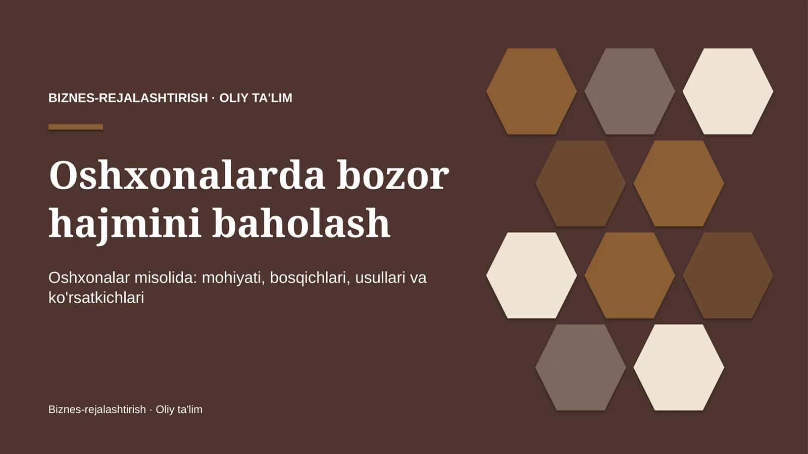 oshxonalarda bozor hajmini baholash 9569