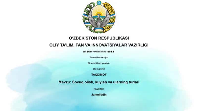 Sovuq olish, kuyish va ularning turlari