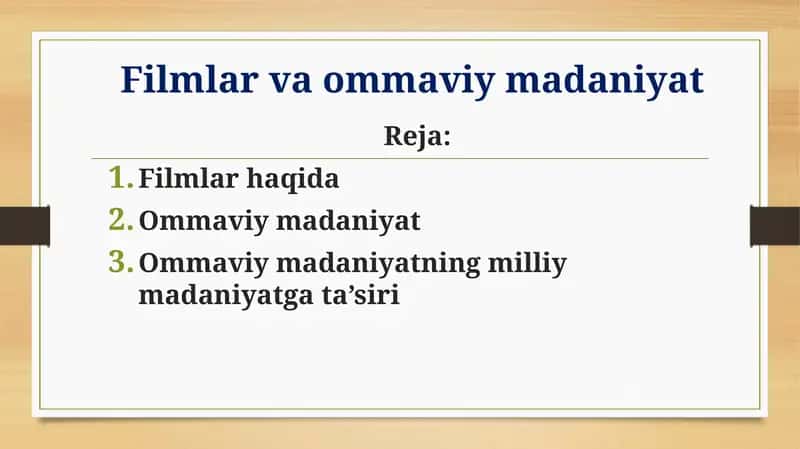 Filmlar va ommaviy madaniyat