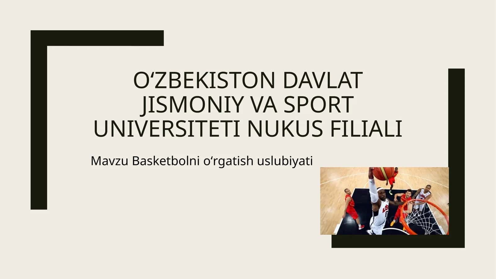 Basketbolni oʻrgatish uslubiyati