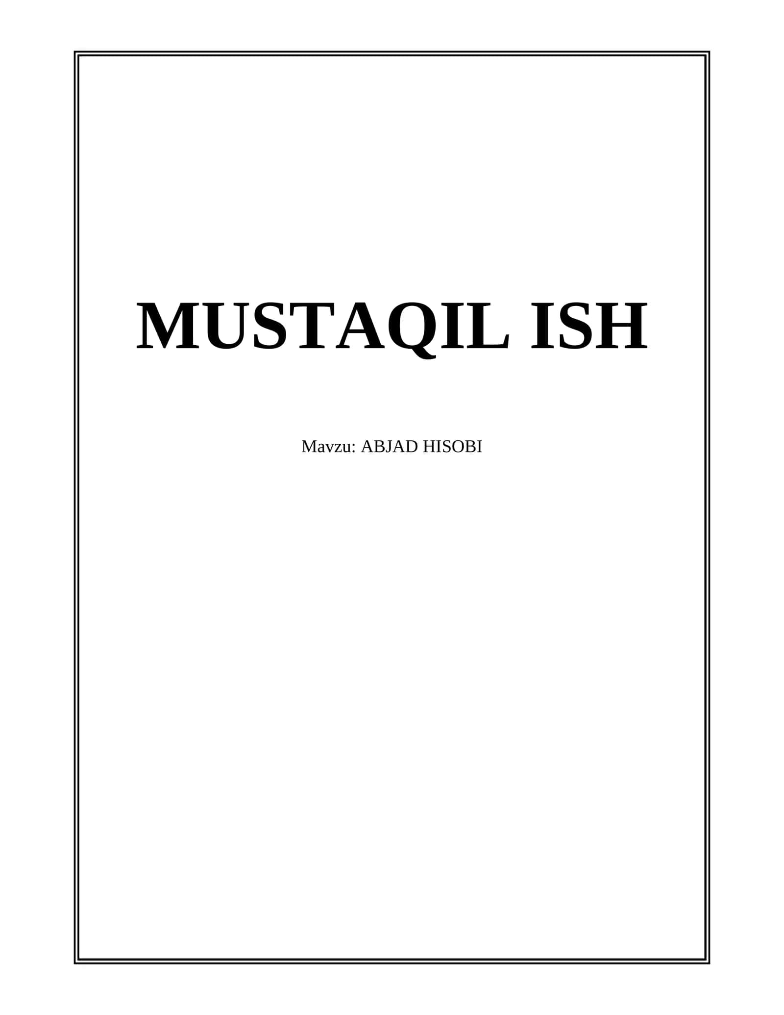 Abjad Hisobi