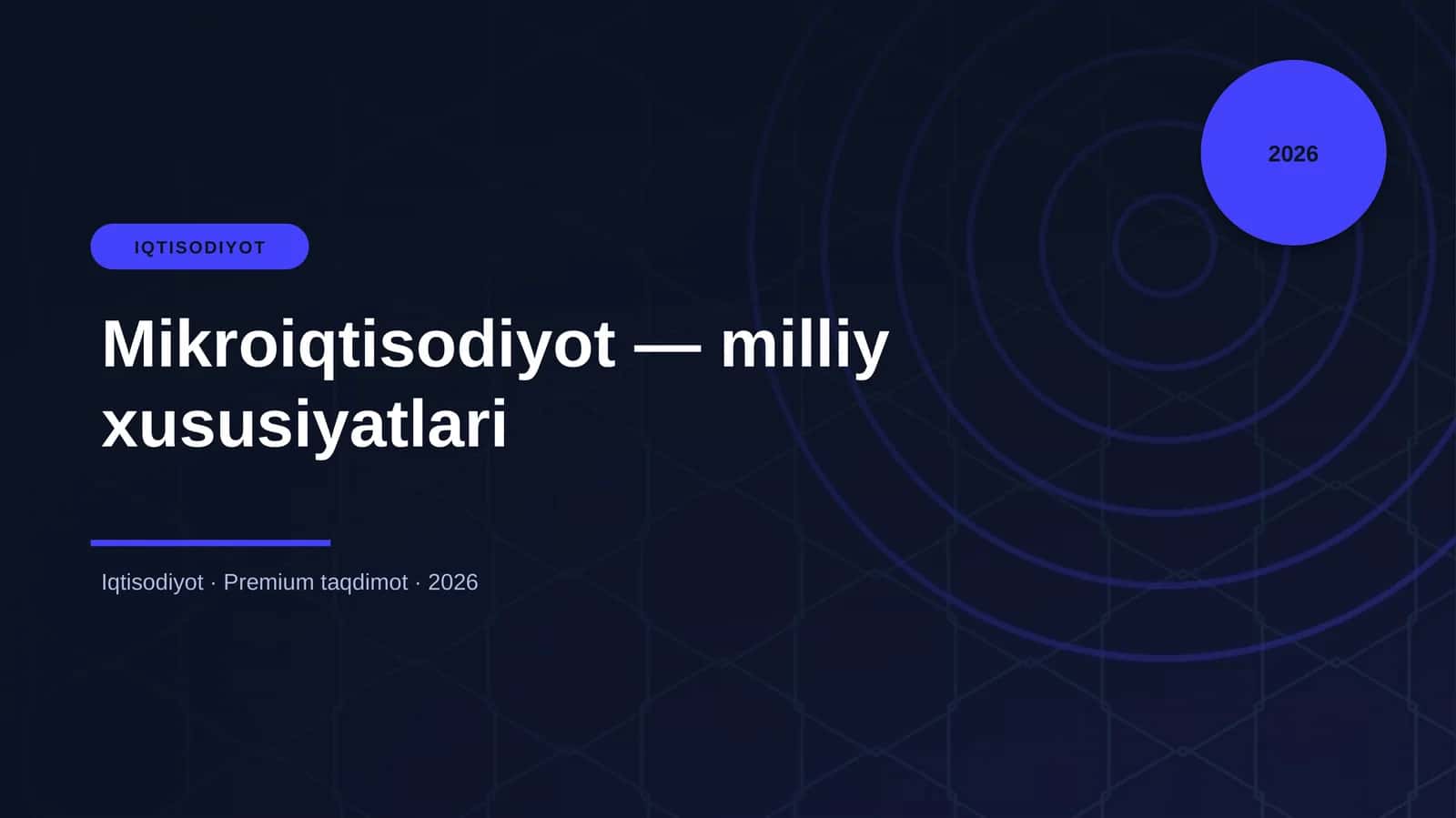 Mikroiqtisodiyot — milliy xususiyatlari