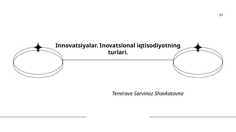 Innovatsiyalar. Inovatsional iqtisodiyotning turlari