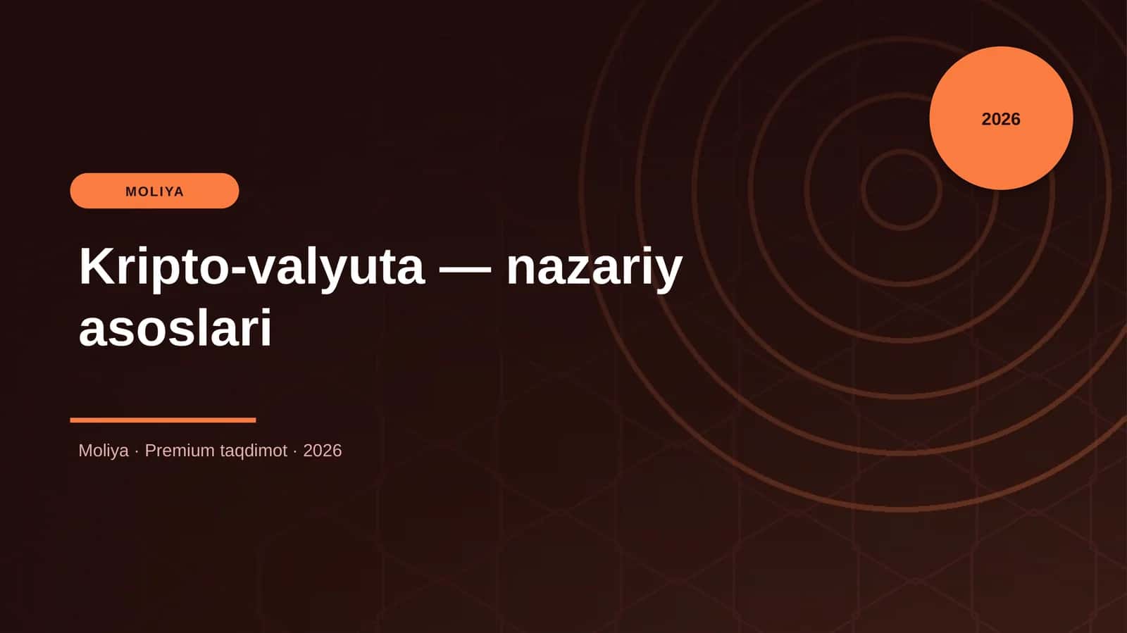 Kripto-valyuta — nazariy asoslari