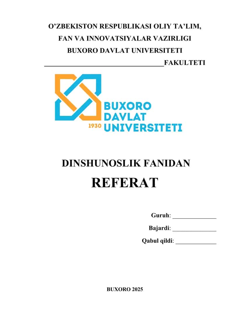 Din, dinshunoslik, din falsafasi, teologiya, teosofiya, xudojo'ylik, diniy e'tiqod, aqida ilohiyot tushunchalarining mohiyati REFERAT
