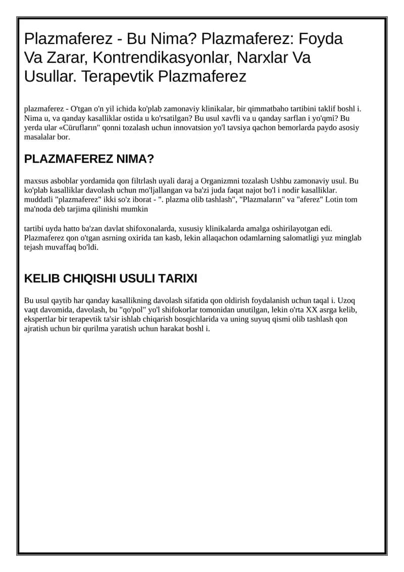 Plazmaferez