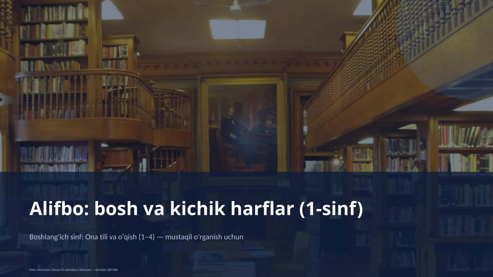 Alifbo: bosh va kichik harflar (1-sinf)