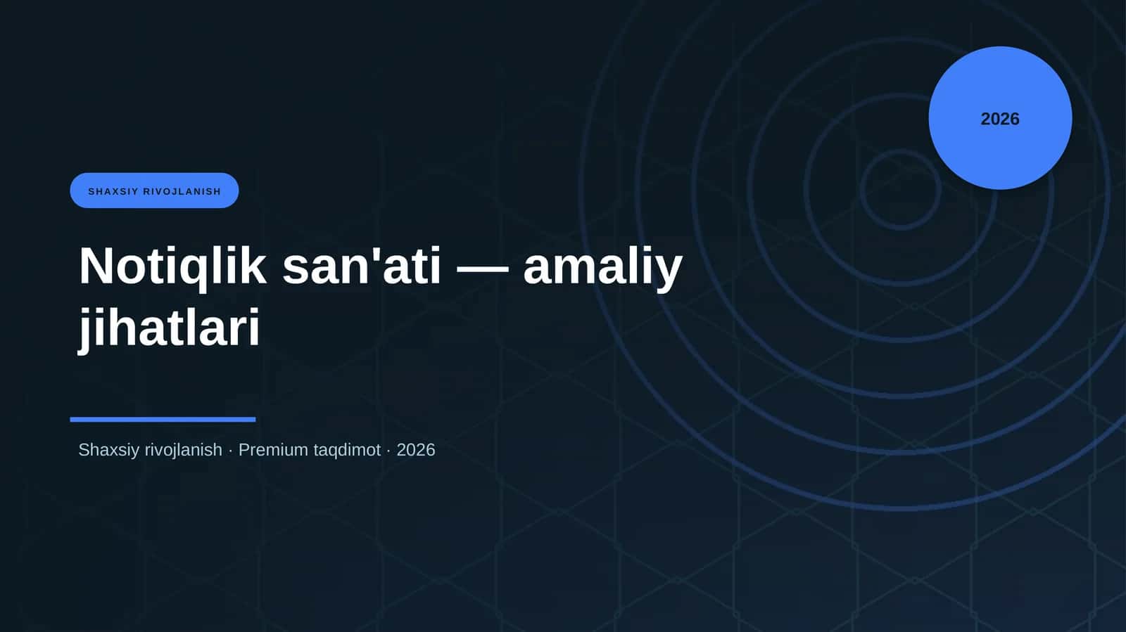 Notiqlik san'ati — amaliy jihatlari