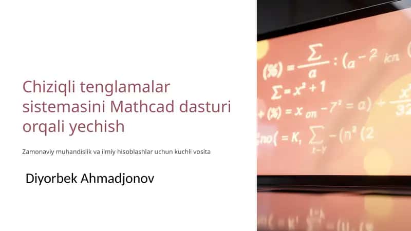 Mathcad dasturi