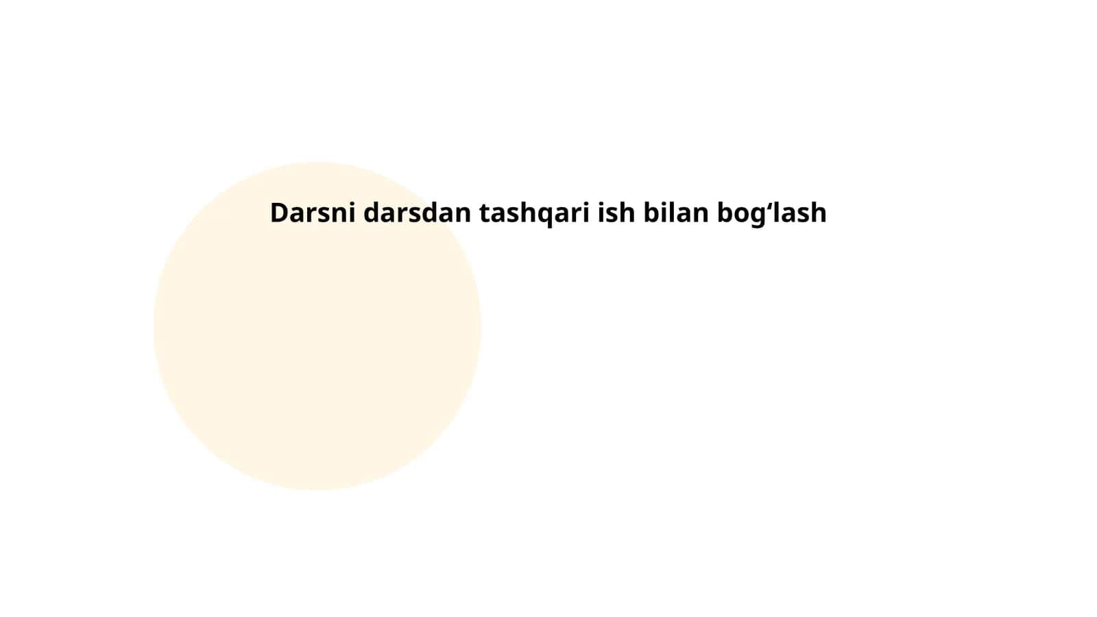 Darsdan tashqari faoliyatlar