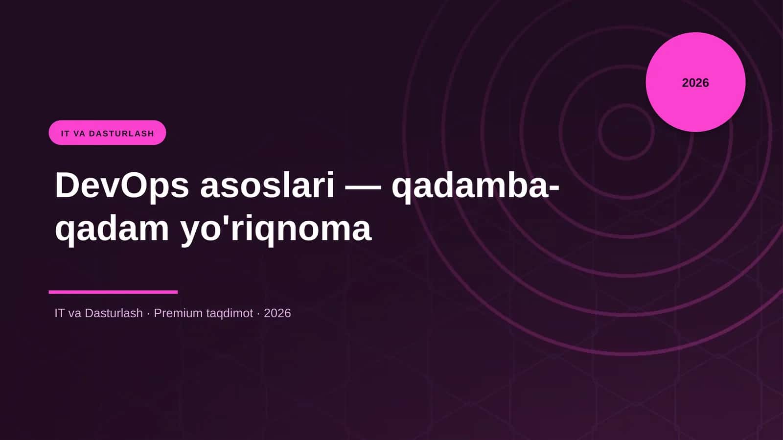 DevOps asoslari — qadamba-qadam yo'riqnoma