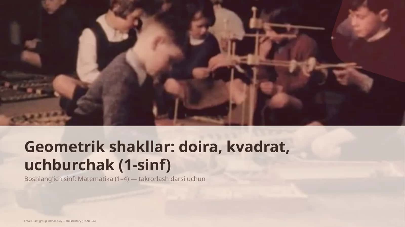 Geometrik shakllar: doira, kvadrat, uchburchak (1-sinf)