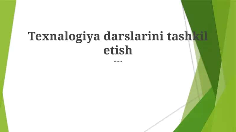Texnologiya qo'llab-quvvatlash va o'qitish