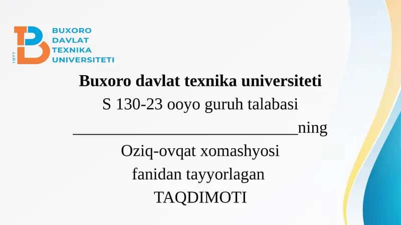 Margarin mahsulotlari instruksiyasi