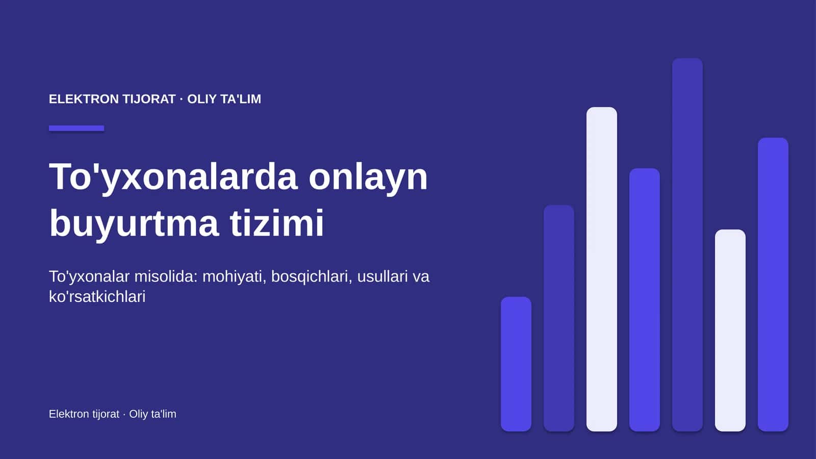 To'yxonalarda onlayn buyurtma tizimi