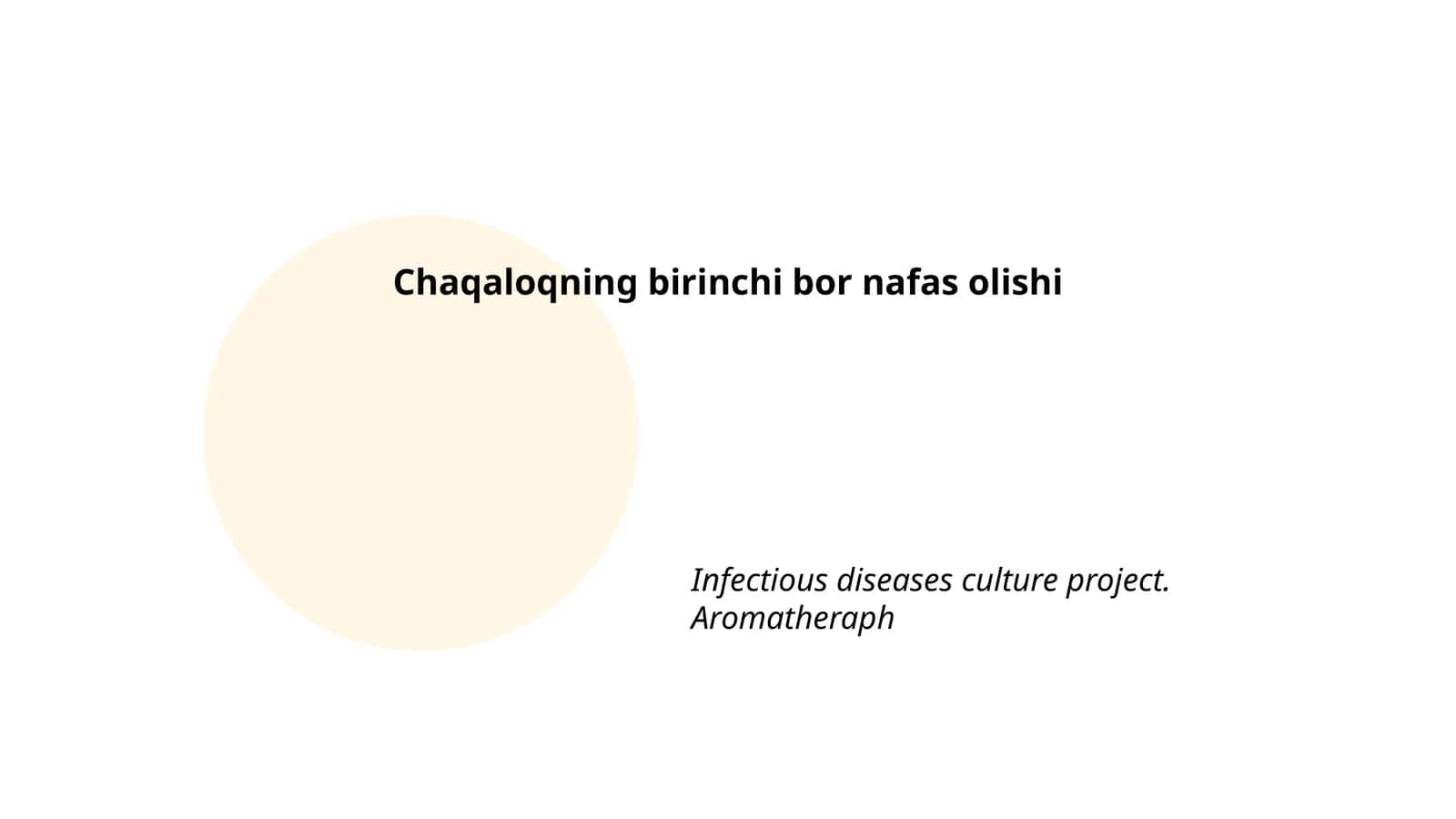 Chaqaloqning birinchi bor nafas olishi