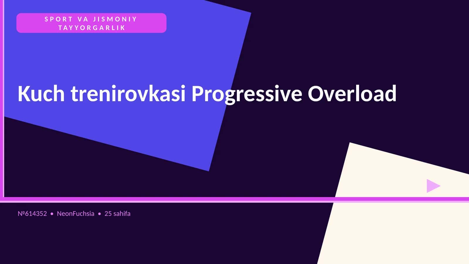 Kuch trenirovkasi Progressive Overload