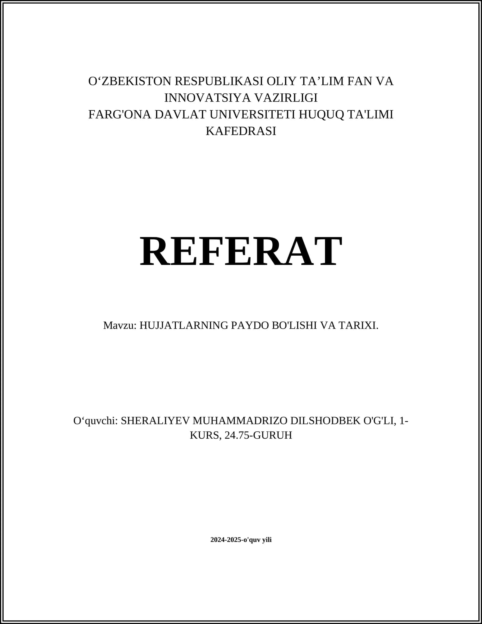 Hujjatlar