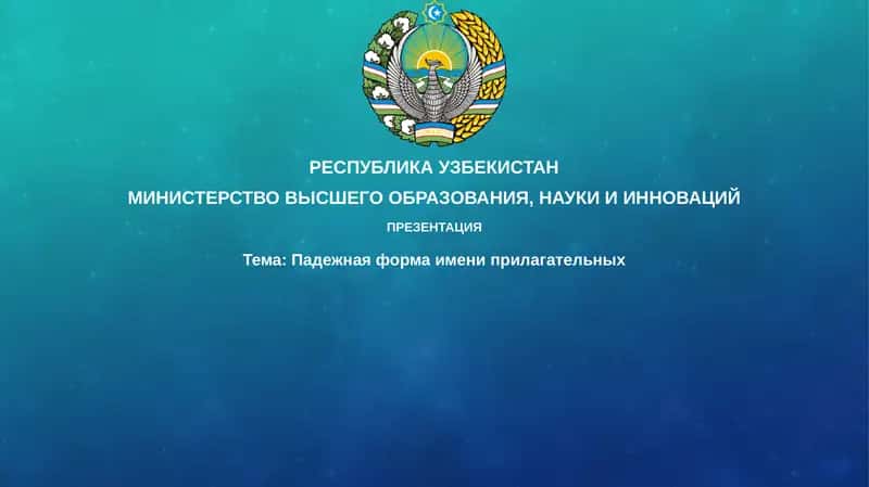 Падежная форма имени прилагательных