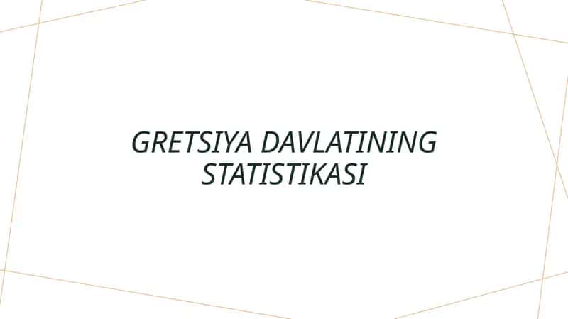 Gretsiya davlatining statistikasi