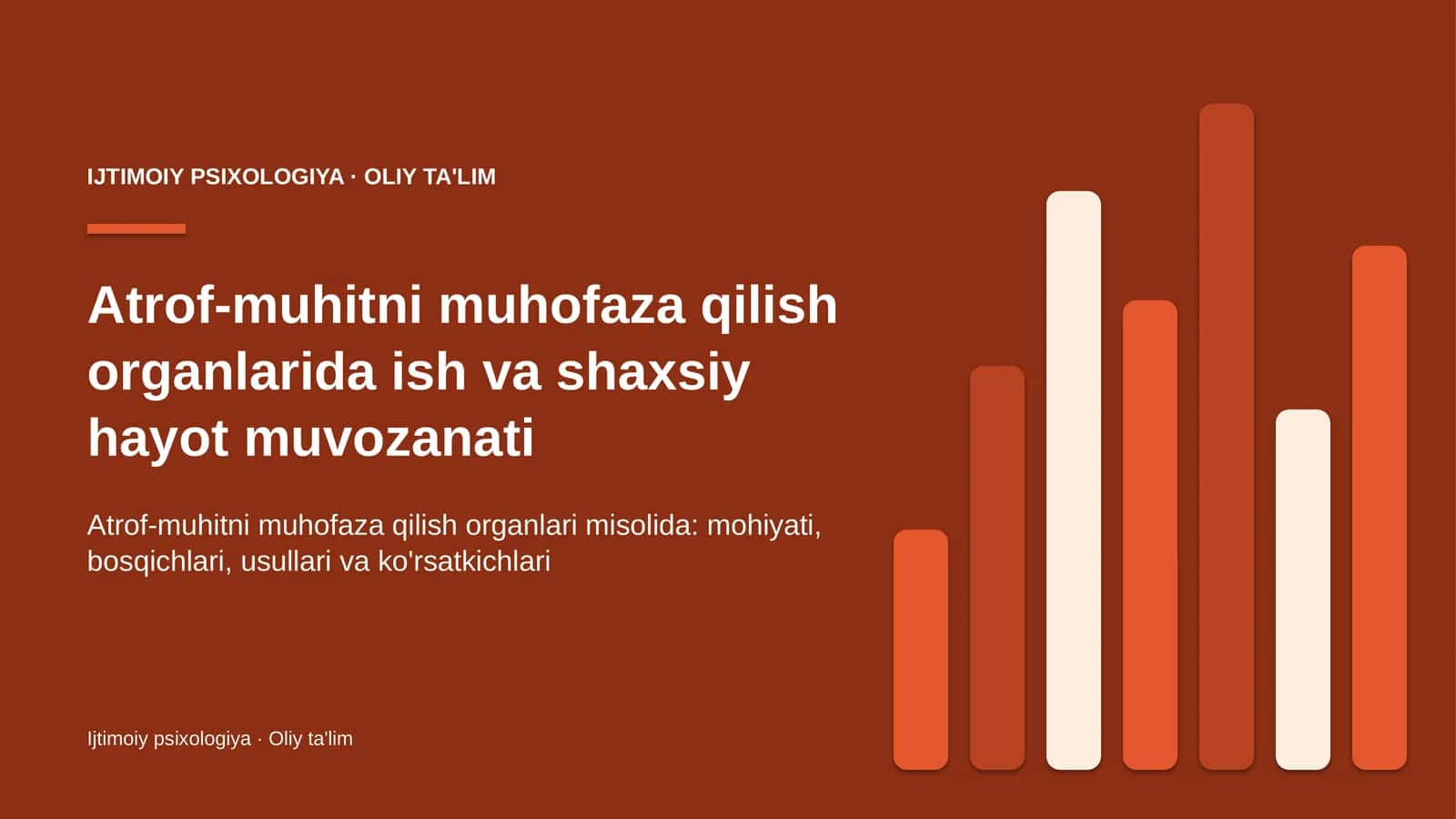 atrof muhitni muhofaza qilish organlarida ish va shaxsiy hayot muvozanati 7477