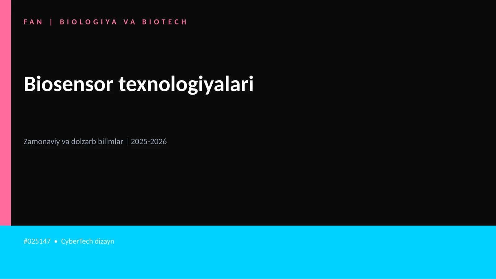 Biosensor texnologiyalari