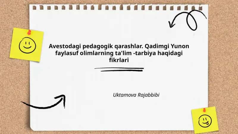 Avestodagi pedagogik qarashlar