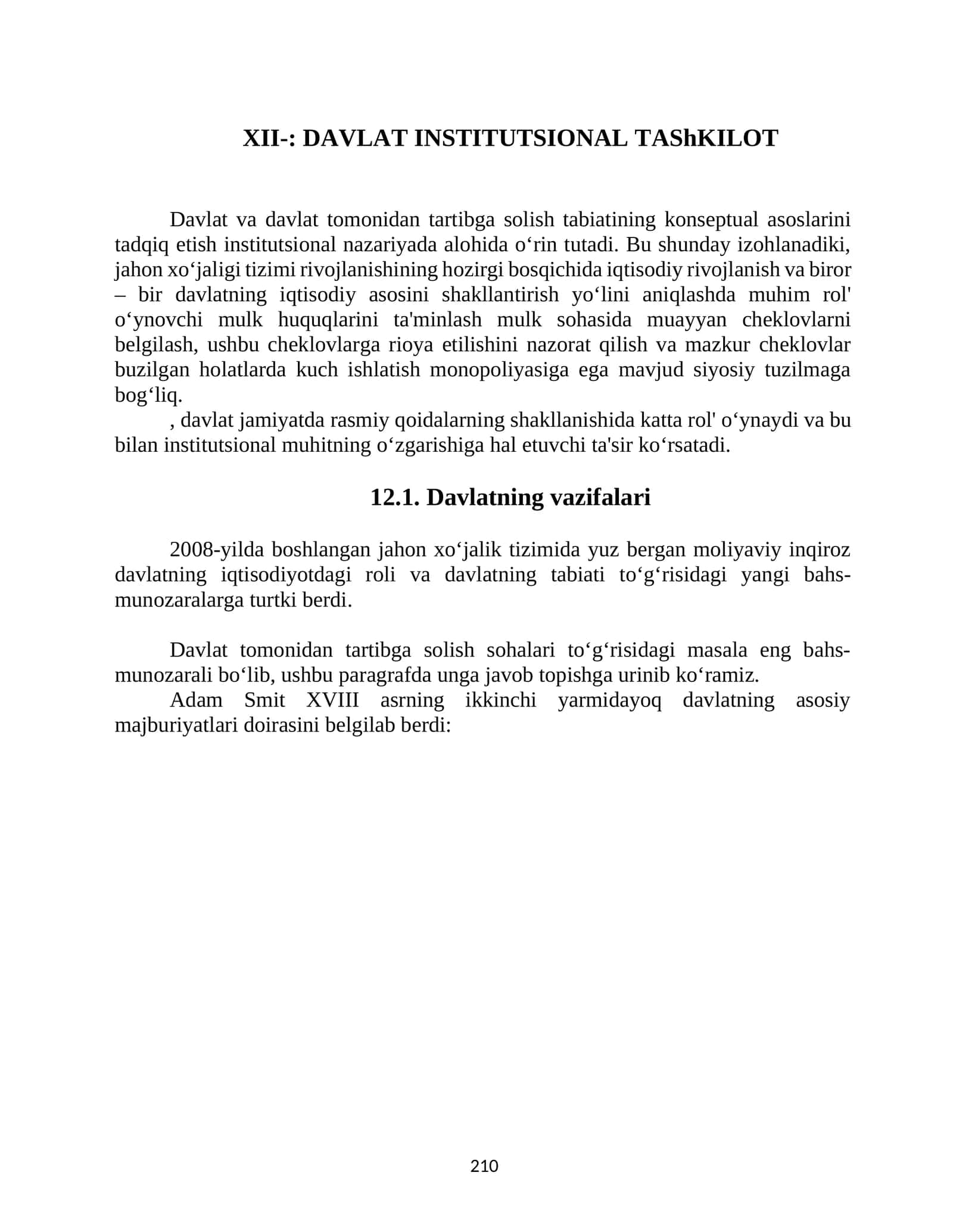 DAVLAT INSTITUTSIONAL TAShKILOT