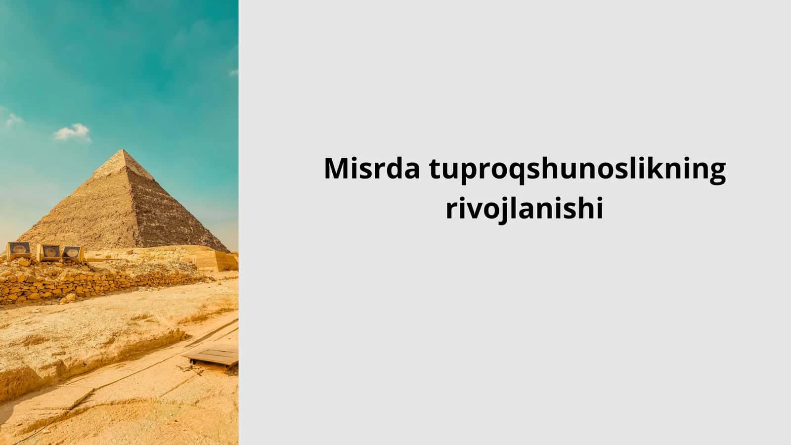 Misr tuproqlarining rivojlanishi