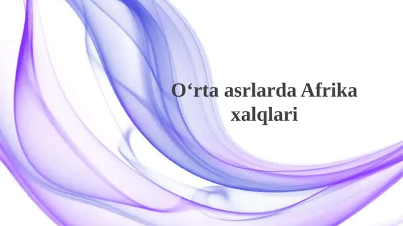 O'rta asrlarda Afrika xalqlari