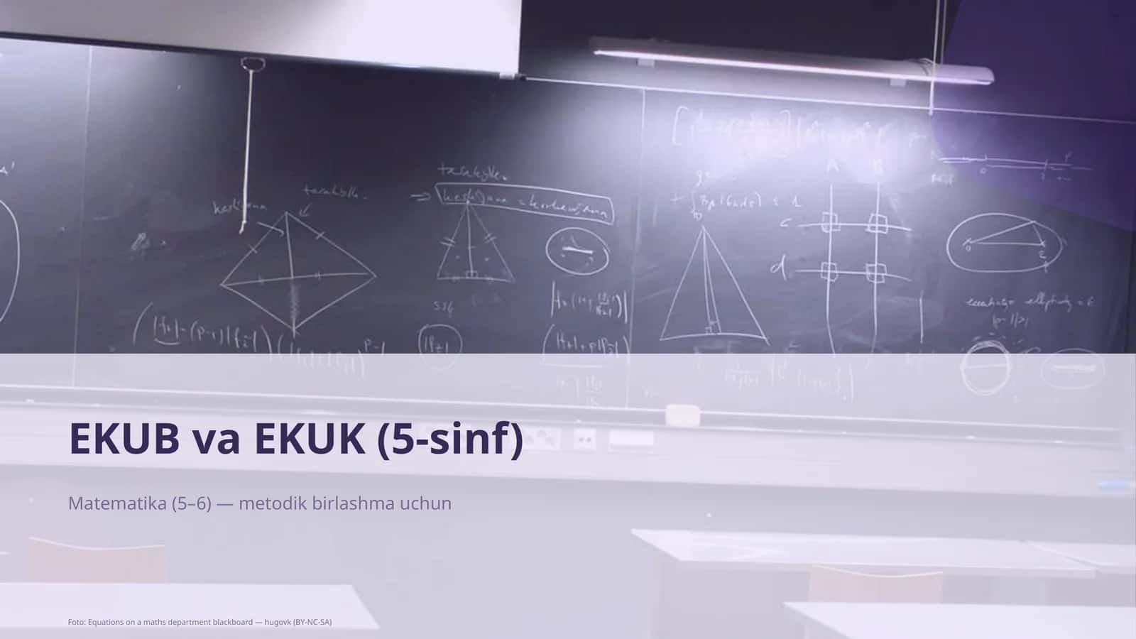 EKUB va EKUK (5-sinf)