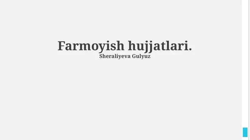 Ariza Hujjatlarini To'ldirish Bo'yicha Qo'llanma