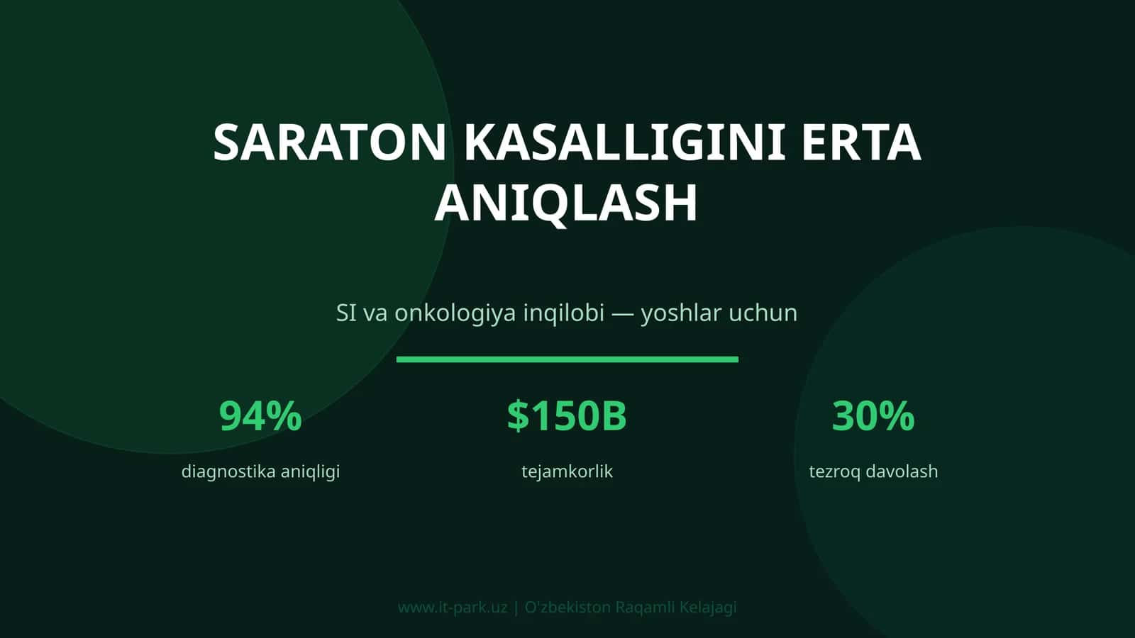 SARATON KASALLIGINI ERTA ANIQLASH