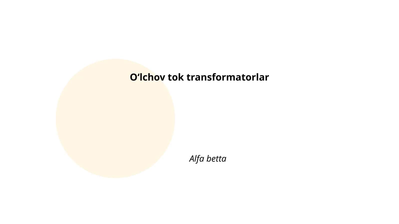 O‘lchov tok transformatorlar