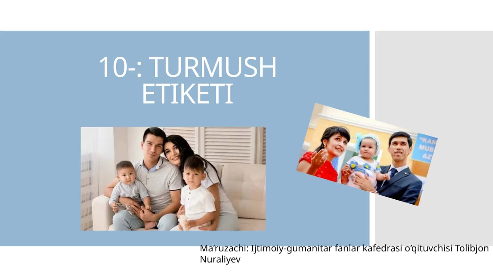 TURMUSH ETIKETI