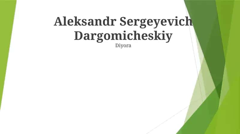 Aleksandr Sergeyevich Dargomicheskiy