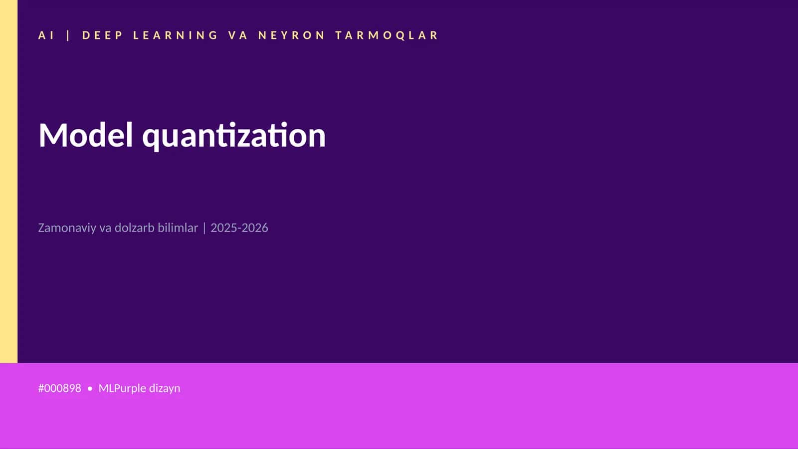 Model quantization