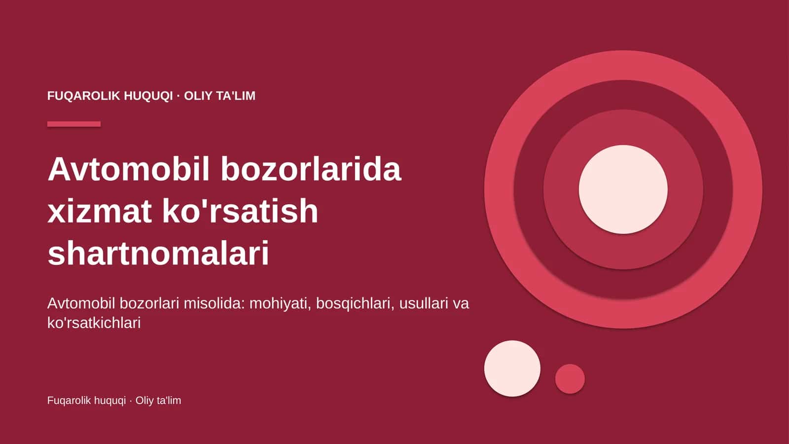 avtomobil bozorlarida xizmat ko'rsatish shartnomalari 4615