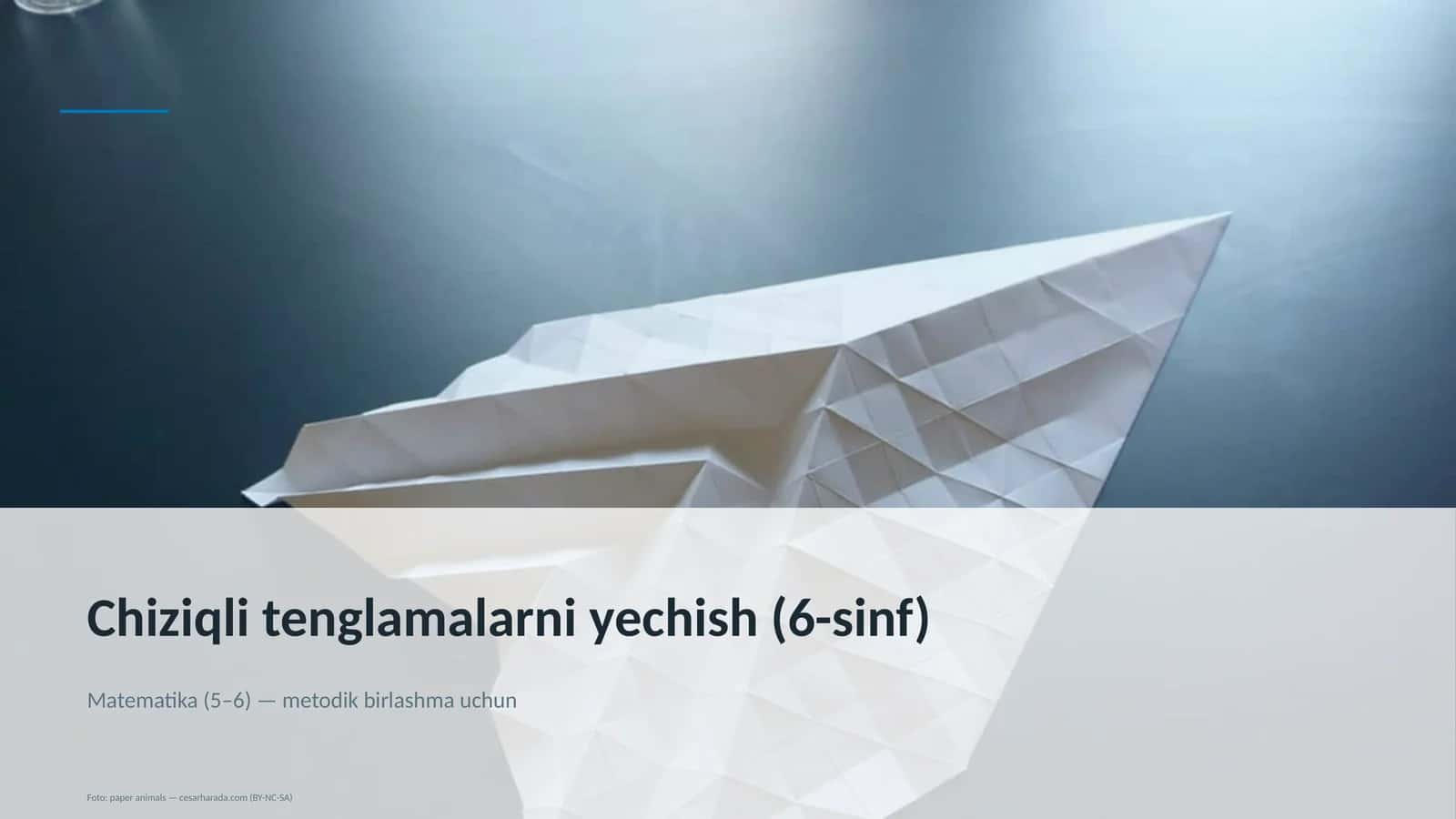 Chiziqli tenglamalarni yechish (6-sinf)