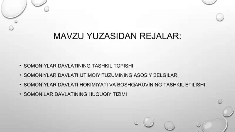 Somoniylar davlatining tashkil topishi