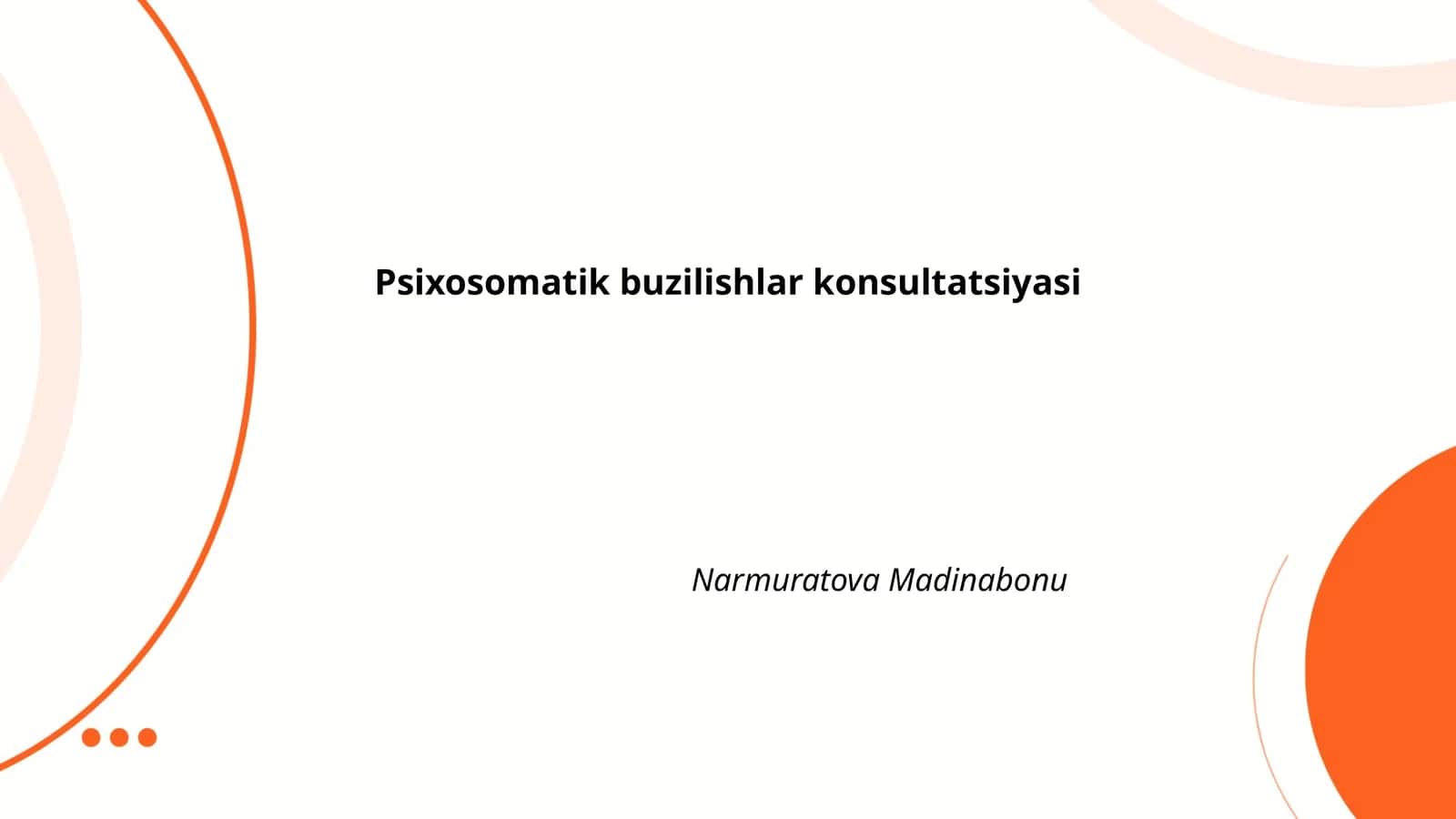 Psixosomatik buzilishlar konsultatsiyasi
