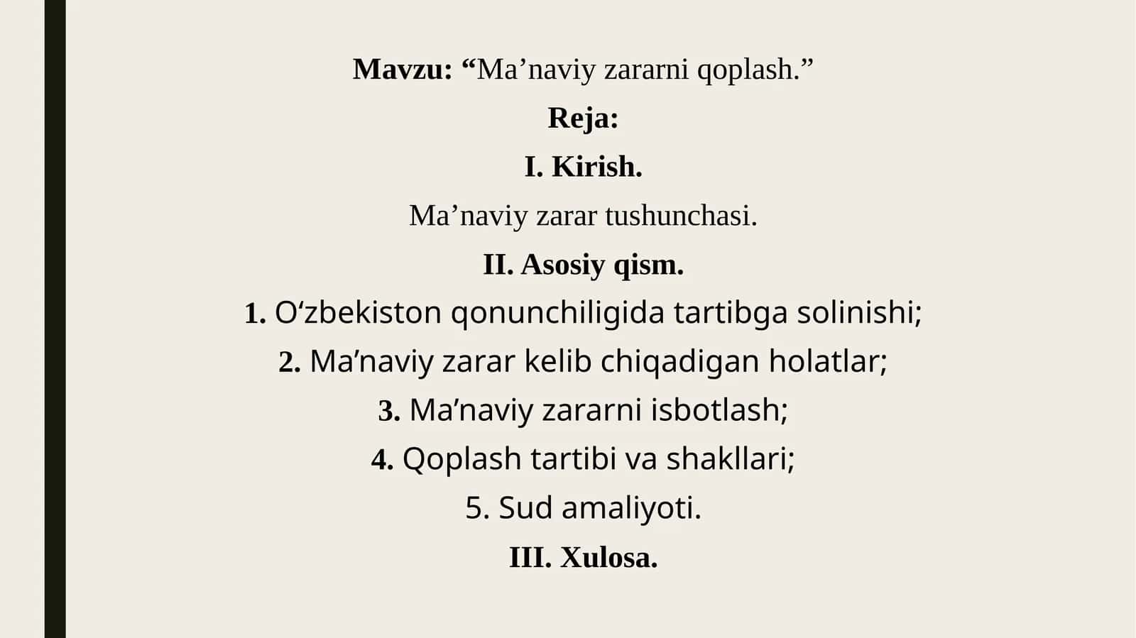 Ma’naviy zararni qoplash