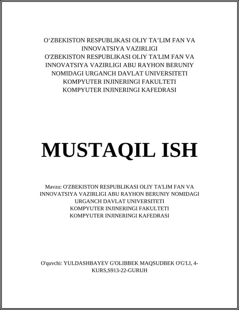 Kompyuter Injineringi kafedrasi