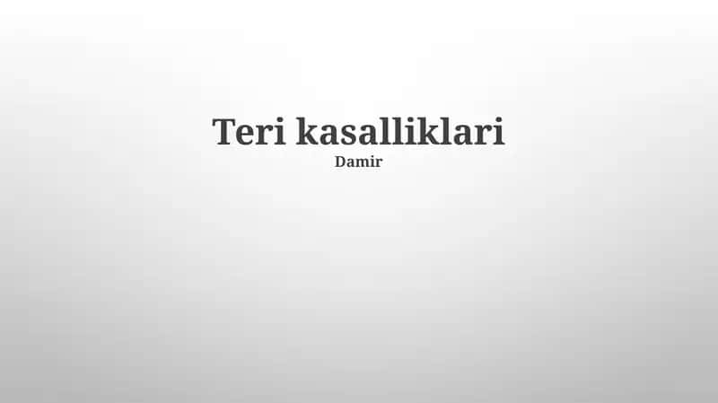 Teri kasalliklari