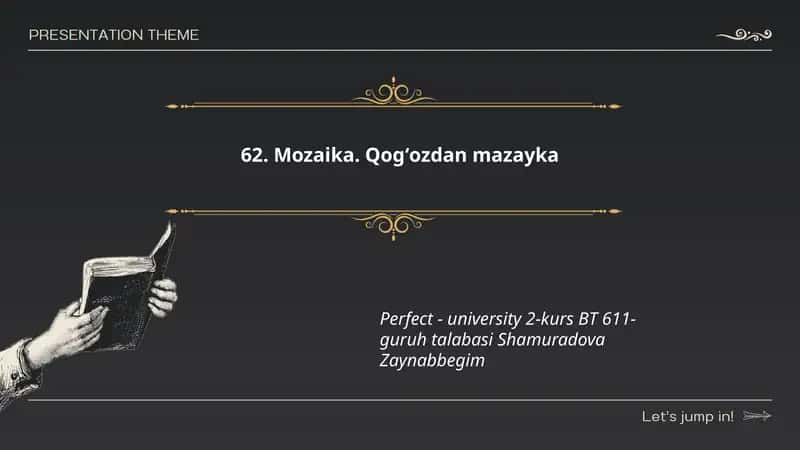 Mozaika. Qogʻozdan mazayka